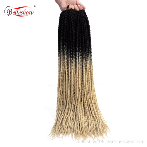 Hot sell senegalese twist braid  aliexpress crochet senegalese twist ombre jumbo braid senegalese twist weft